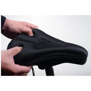 Bicycle Seat Cushion Cover (Gel) | Bike Saddle Butt Padding w/ free Waterproof Cover