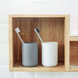 Minimalist Nordic Portable Toothbrush Cup Bathroom Circular Plastic Toothbrush Mug