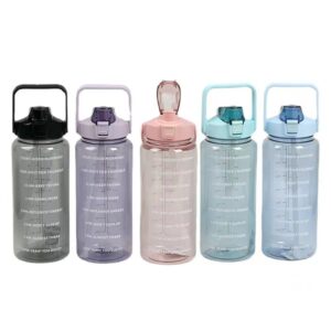 Large Capacity Plastic Water Bottle Outdoor Sport Bottles 2L (High Quality)